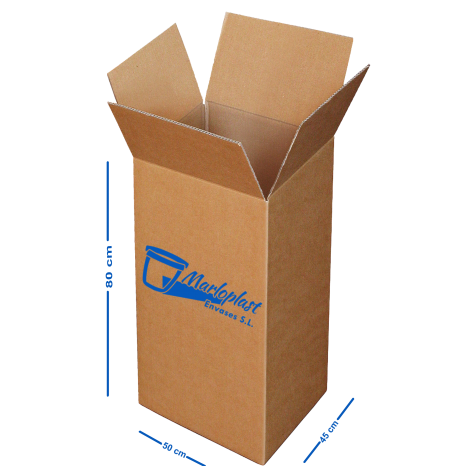Caja cartón "GRANDE" de doble canal 50x45x80 cm Pack 5 Unds