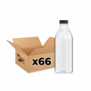 Botella 1 Litro PET Cilindrica + Tapón - Caja/Palet