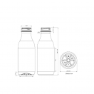 Botella 500cc PET Cilindrica + Tampa - Caixa/Palet