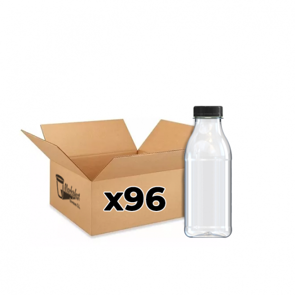 Botella 500cc PET Cilindrica + Tapón - Caja/Palet