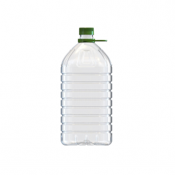 Recipiente Quadrado PET de 5 Litros Asa Verde - Caixa/Palet