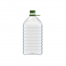 Recipiente Quadrado PET de 5 Litros Asa Verde - Caixa/Palet